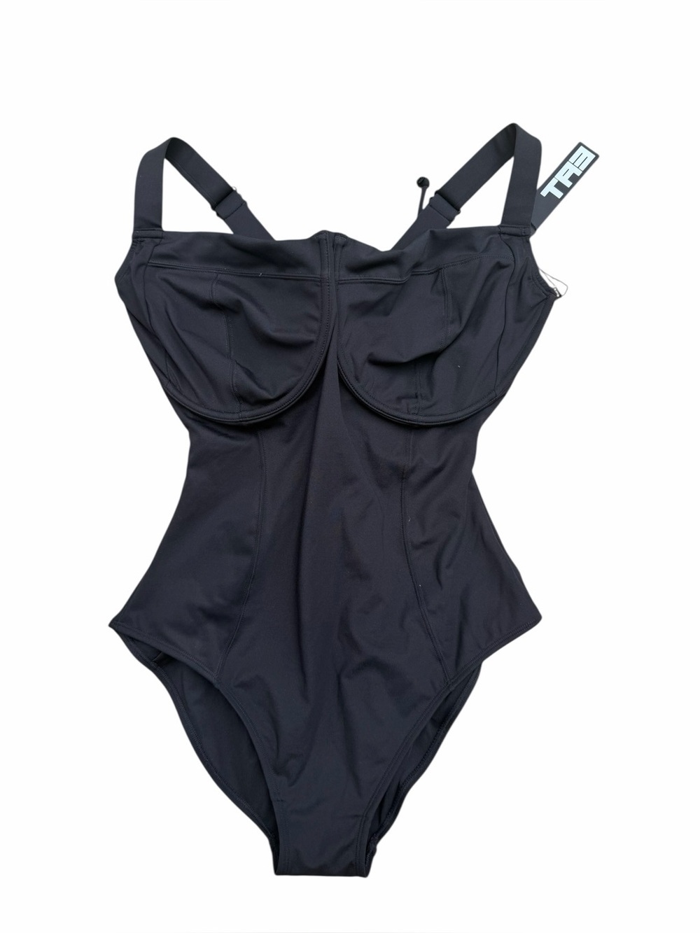 TA3 Lifty One Piece Underwire Swimsuit Black Sz LARGE REGULAR/LONG Cup J/K